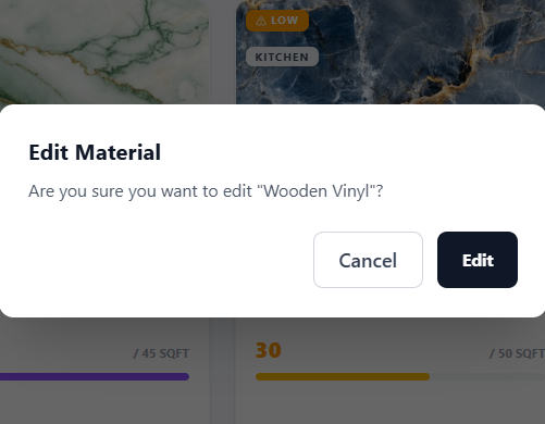 Editing a Material - TulipCRM_Documentation